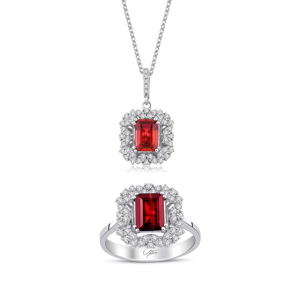 3.40 Karat Yakut Pırlanta Set