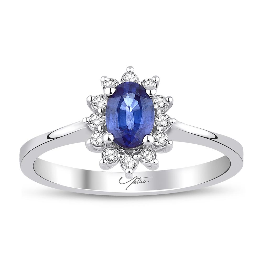 0.70 Karat Safir Pırlanta Yüzük