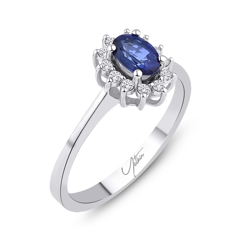 0.70 Karat Safir Pırlanta Yüzük
