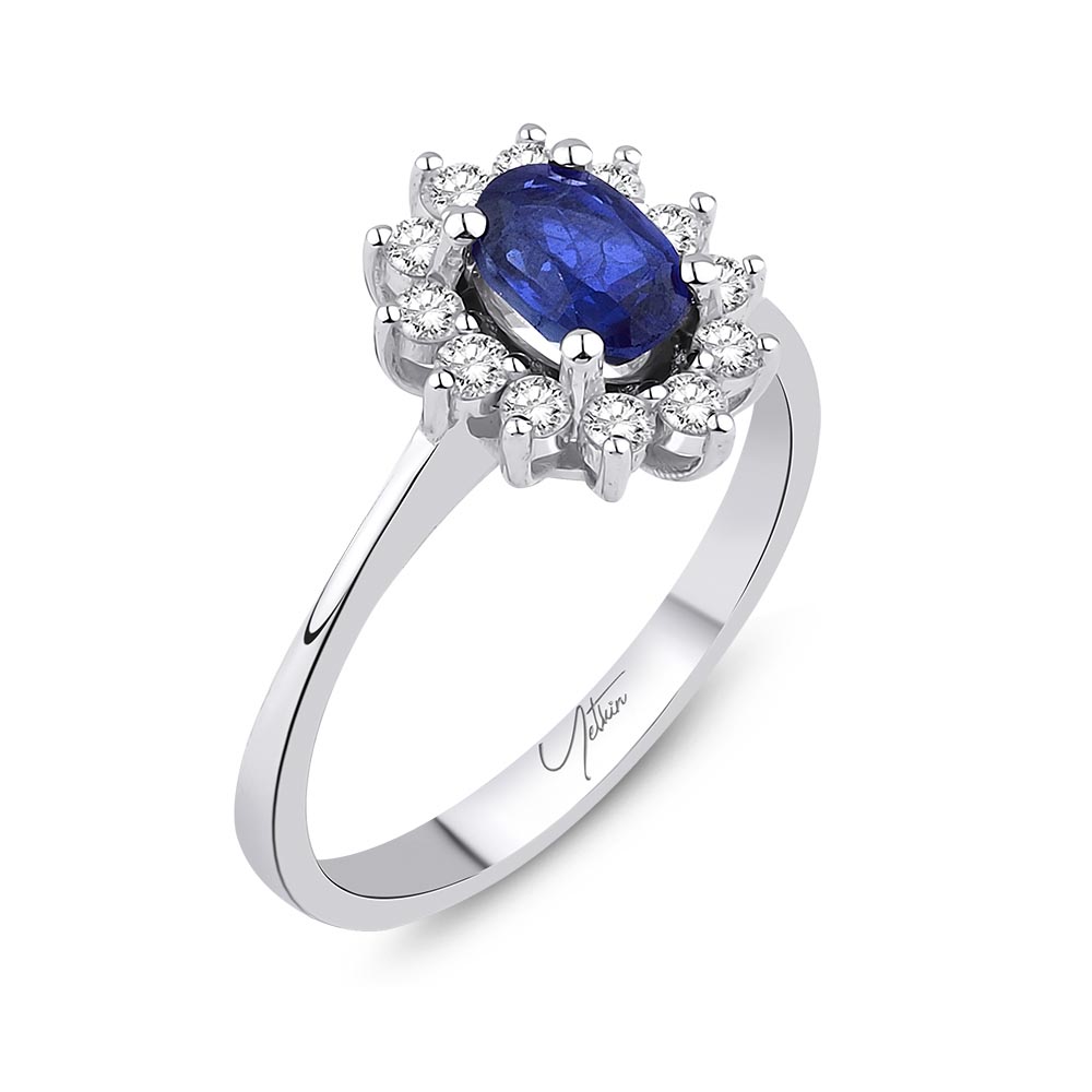 1.30 Karat Safir Pırlanta Yüzük
