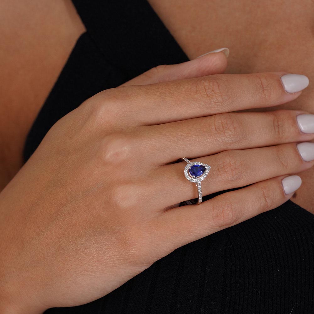 1.30 Karat Safir Pırlanta Yüzük