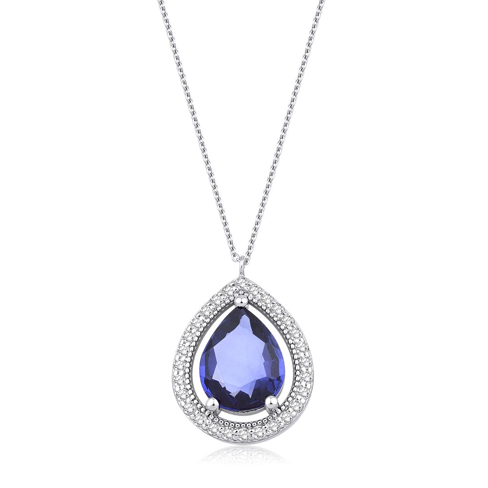 2.80 Karat Safir Pırlanta Kolye