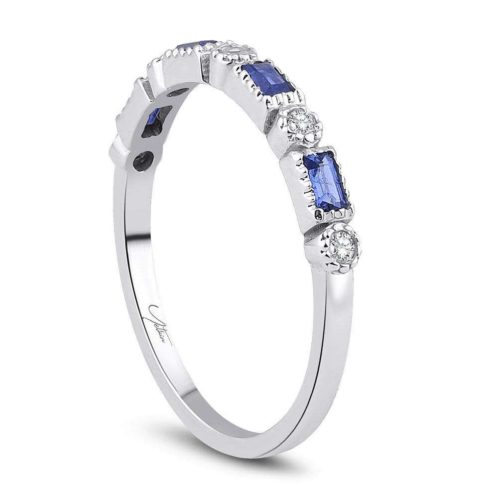 0.30 Karat Safir Yarımtur Pırlanta Yüzük