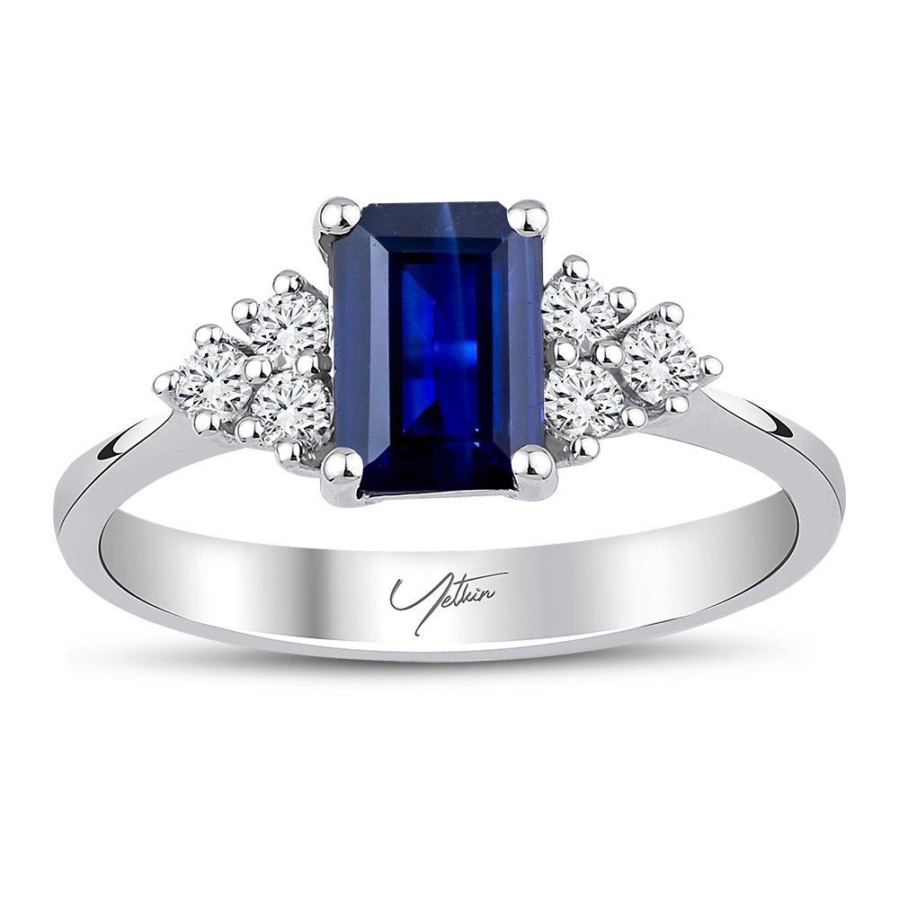 1.65 Karat Safir Pırlanta Yüzük