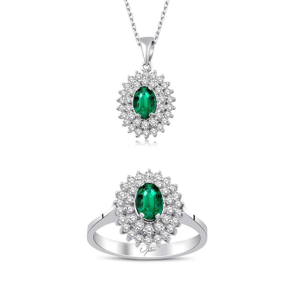 2.70 Karat Zümrüt Pırlanta Set