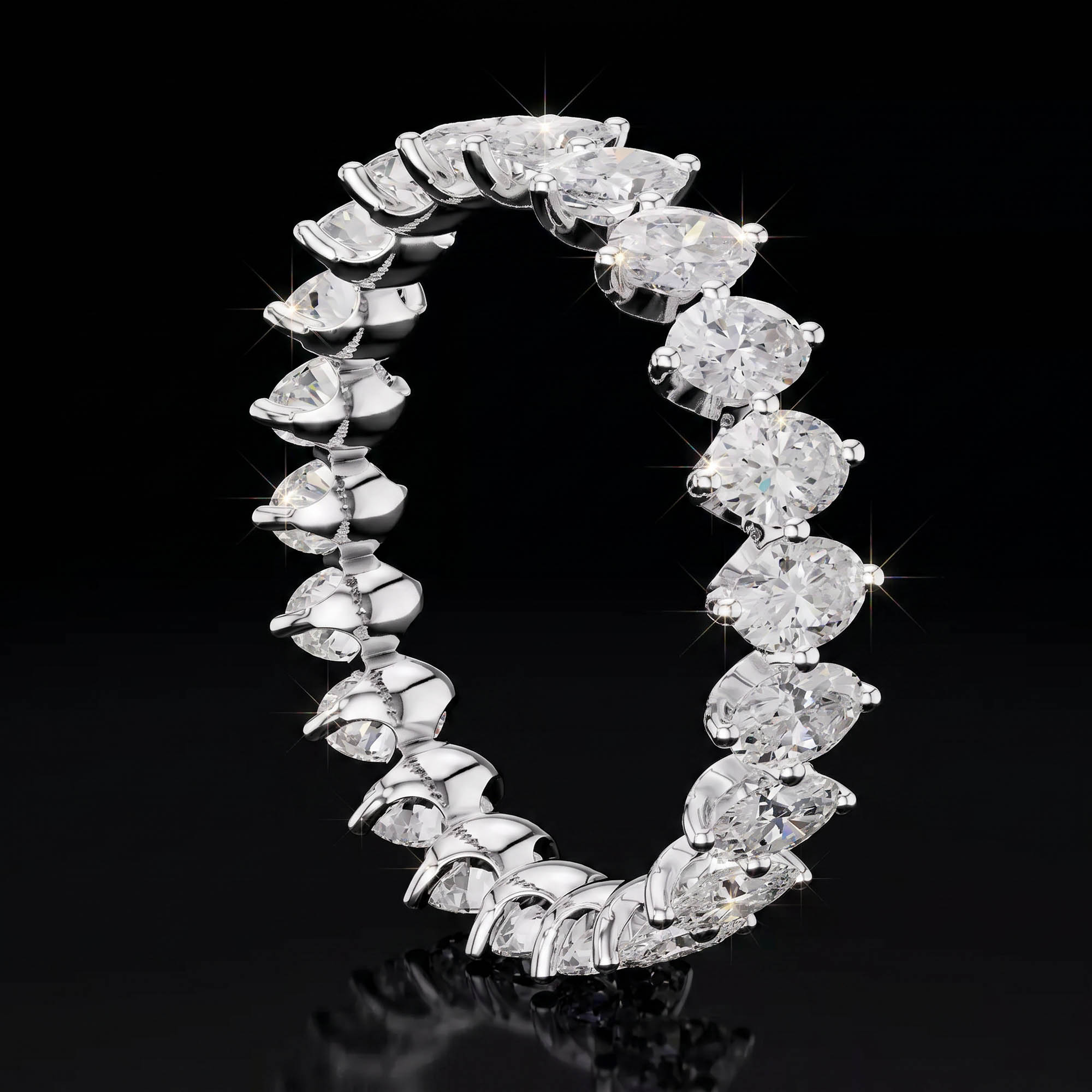 Aura 1,66 Karat Dikey Oval Kesim Tamtur Yüzük