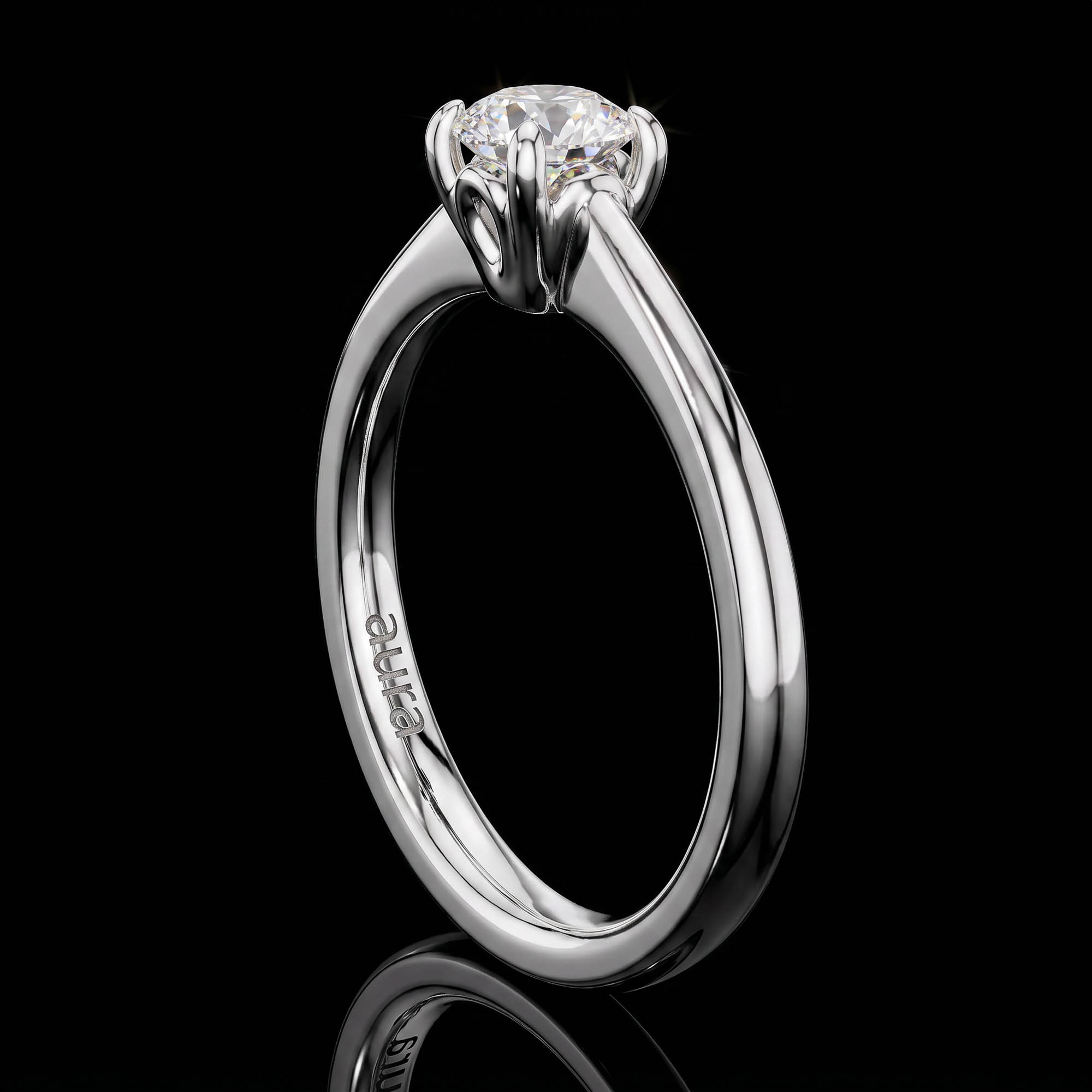 Aura 0,50 Karat Klasik Montürlü Tektaş Yüzük