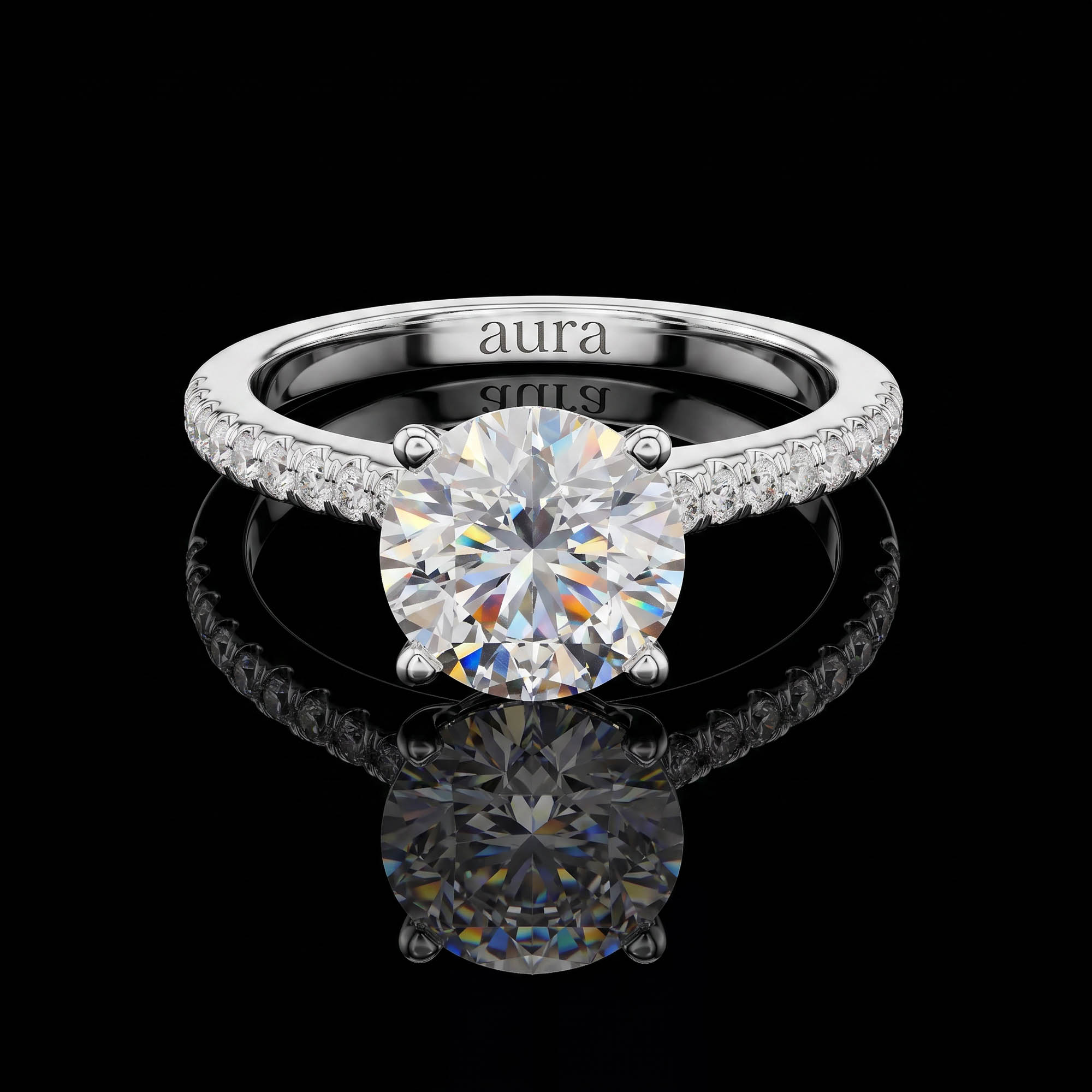 Aura 2,30 Karat Gizli Halo Tektaş Yüzük