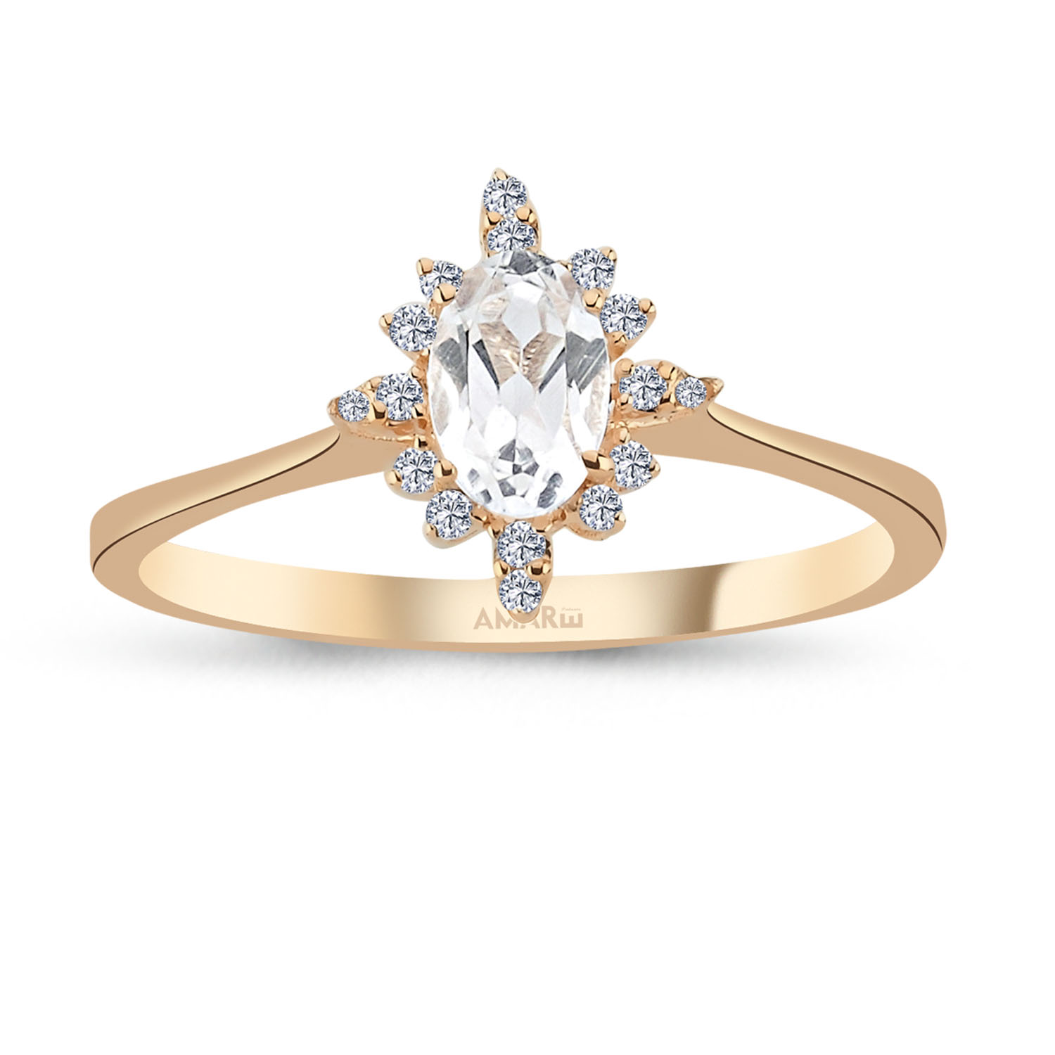 0.70 Karat Pırlantalı Lotus Vintage Yüzük