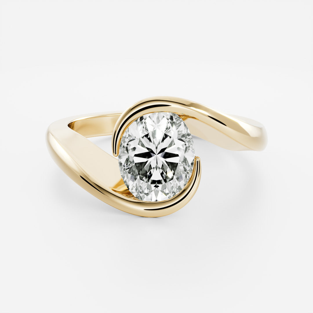Vesta 1.50 Karat Oval Tektaş Yüzük
