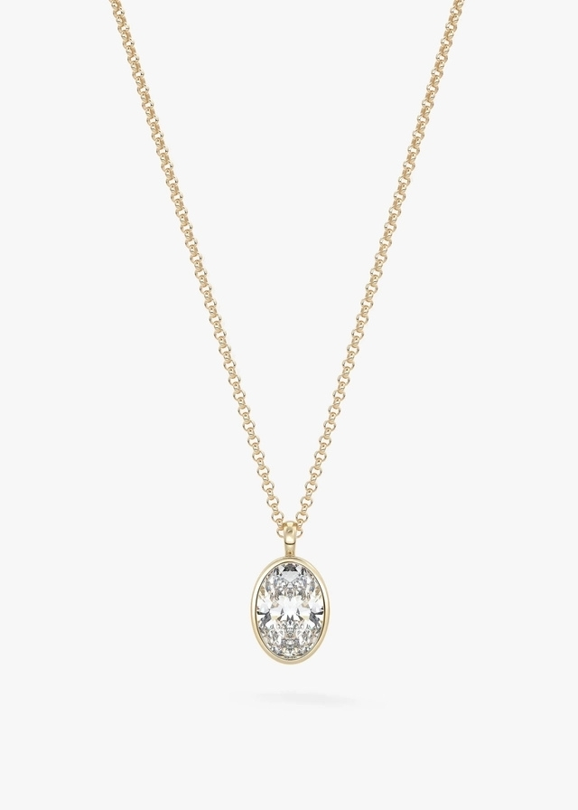 1.00 Karat Oval Tektaş Kolye